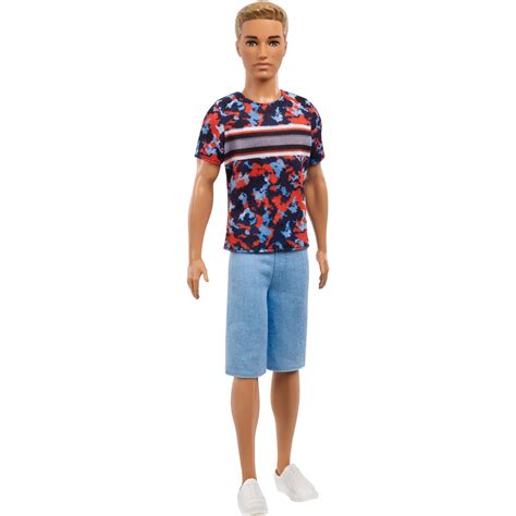 Barbie Ken Fashionistas Doll Original Body Type Wearing Camo Top