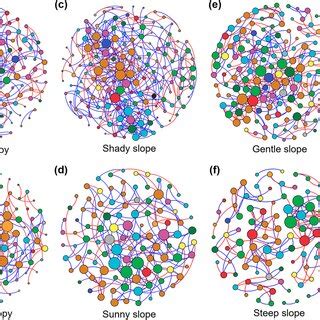 Overview of bacterial community networks in different microhabitats ... 