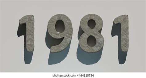 3d Rendering Stone Year 1981 Stock Illustration 464115734 | Shutterstock
