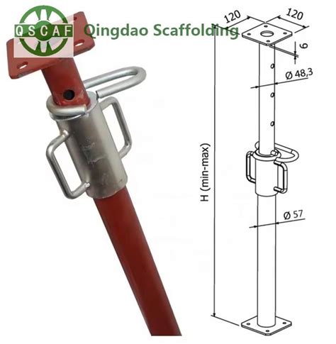 Long Life Span Steel Prop Adjustable Shoring Jack Post For Aluminum