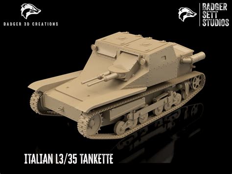 3D file Italian L3/35 Tankette - Presupported・3D print design to download・Cults