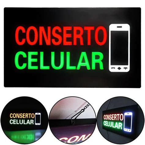 Painel LED Placa Letreiro Conserto Celular LE 4004 Fonte LELONG