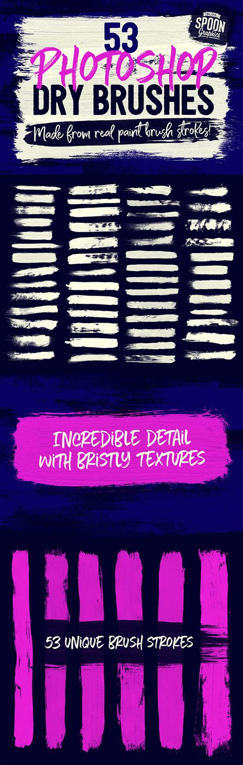 12 Free High Res Dry Brush Stroke Photoshop Brushes