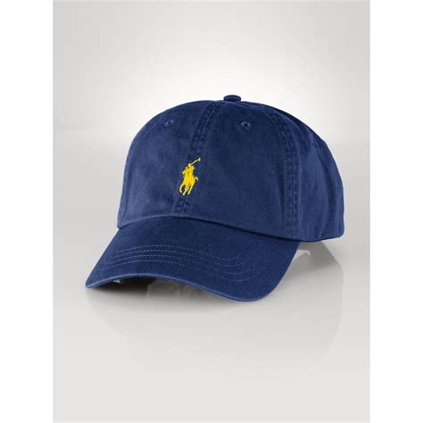 Polo Ralph Lauren Cotton Chino Baseball Cap In Blue For Men Lyst