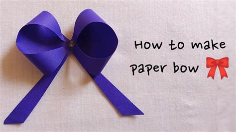 How To Make Paper Bow🎀 Easy Paper Craft 😍 Divya👸craft Youtube