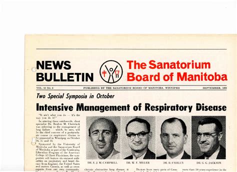 News Bulletins Tb Archive Manitoba Indigenous Tuberculosis History