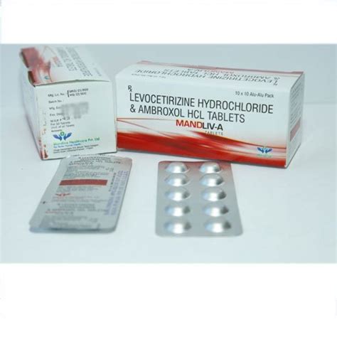 Levocetirizine Hydrochloride And Ambroxol Hcl Tablets Packaging Size