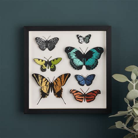 Hand Painted Paper Cut Butterfly Framed Wall Art Butterfly Etsy Uk