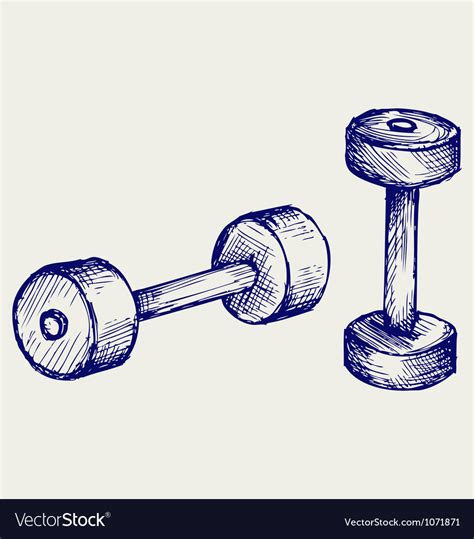 Weights Drawing Sketch Dumbbell Weight Royalty Free Stock Photography