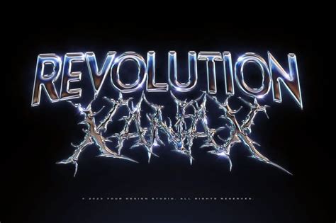 Realistic Metal Chrome Text Effect Vol7 Psd Template Hyperpix In