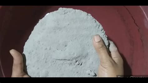 Asmr Reused Cement Disks Dipping In Water Crumble Mixing Paste