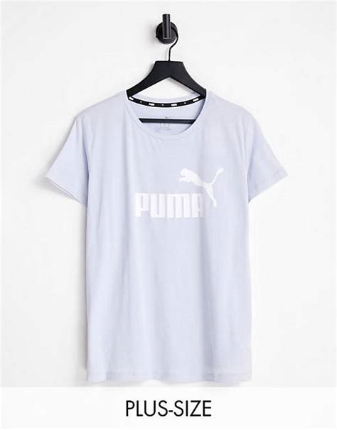 Puma Plus Essentials T Shirt Avec Grand Logo Lilas Asos