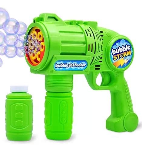 Burbujero Pompero Pistola Cyclone Para Niños Color Verde Cuotas sin