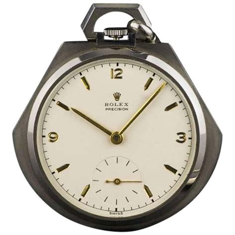 Rolex Rare Stainless Steel Open Face Pocket Watch At 1stdibs Rolex