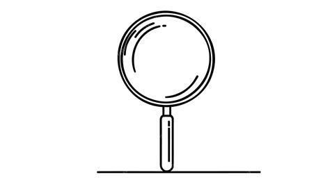 Premium Vector One Continuous Line Illustration Of Magnifying Glass Continuous Line Drawing Of