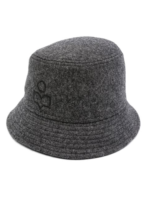 Logo Embroidered Bucket Hat Isabel Marant Eraldo Kr