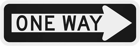 One Way Right Sign