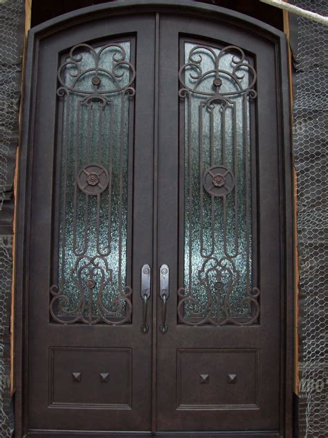 Medici Eyebrow Top Double Entry Iron Doors Universal Iron Doors