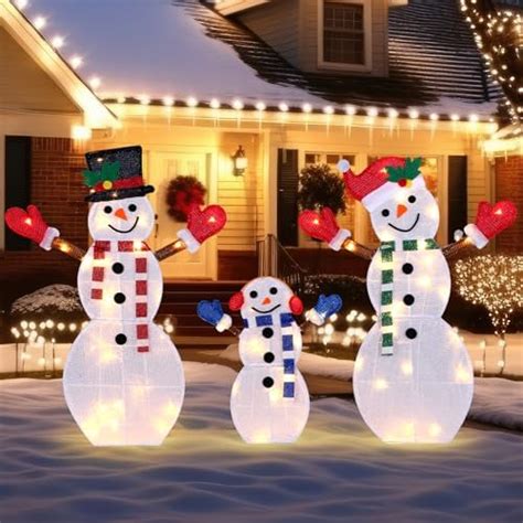 Amazon Yaocom 3 Pcs 30 Inch Outdoor Snowman Christmas Decorations