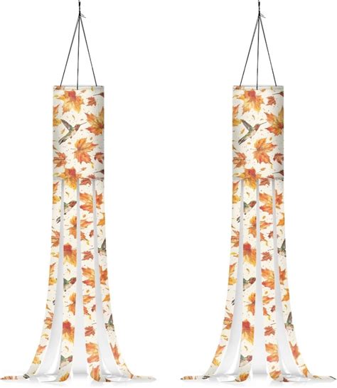 Amazon Binienty 2 Pcs Hummingbird Maple Leaf Windsock Outdoor