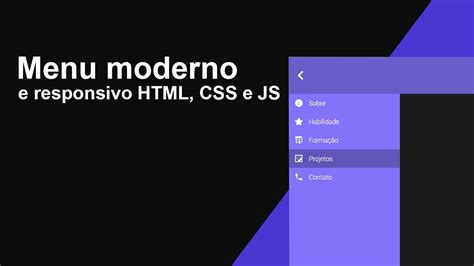 Menu Moderno E Responsivo Html Css E Javascript Youtube