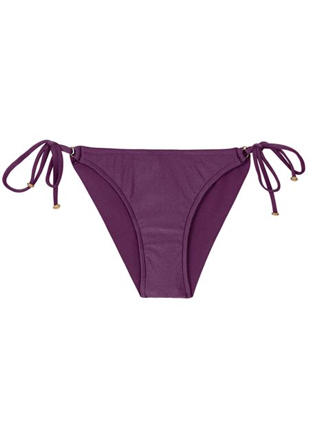 Accessorized Iridescent Purple Scrunch Bikini Bottom Bottom Viena Inv Comfort Brand Rio De Sol