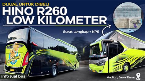 Jual Bus Hino R Low Kilometer Surat Lengkap Body Asli Karoseri