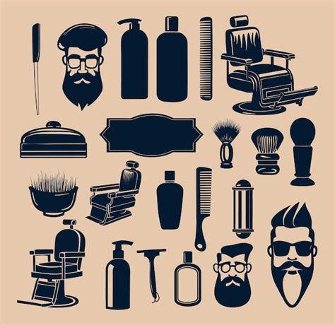 Premium Vector Vintage Barber Elements