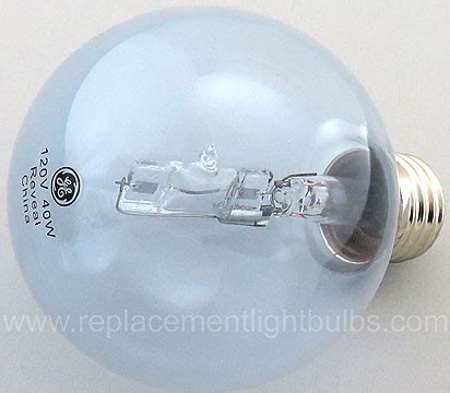 Ge Reveal G Cl H Rvl W V G Clear Globe Halogen Light Bulb