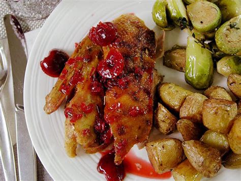 Crisp-Tender Roast Duck with Cherry-Rosemary Sauce | Recipe | Food ...