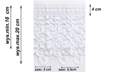 Szeroka Bia A Ta Ma Koronkowa Akardowa Gipiura Dekoracyjna Wys Cm