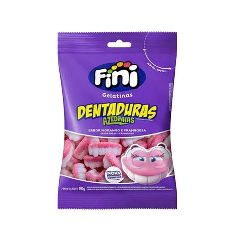 Bala De Gelatina Dentaduras Azedinha Fini G Extra Festas