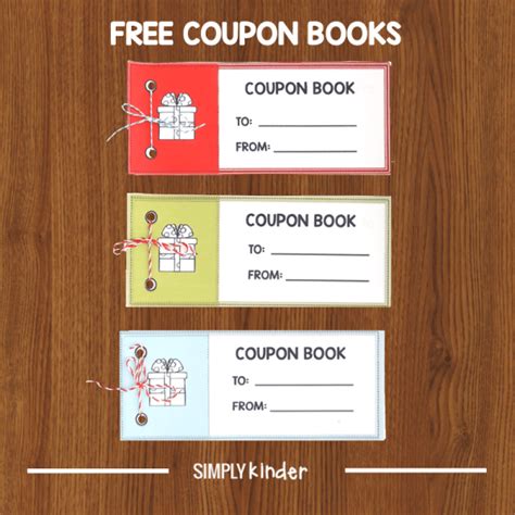 Free Printable Coupon Books For Kids To Make As Ts Simply Kinder