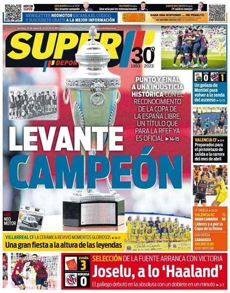 Capa Jornal Superdeporte Mar O Capasjornais Pt