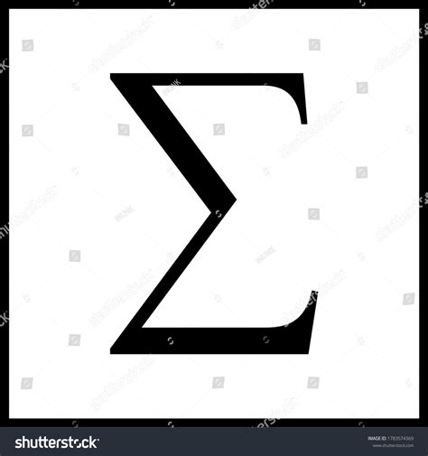 Sigma Notation One Symbols Used Mathematics Stok Vektör (Telifsiz) 1783574369