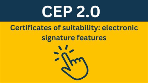 Certification Of Suitability Cep European Directorate For The