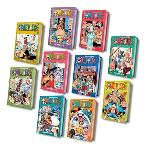 One Piece 3 Em 1 Mangá Vol 1 Ao 10 Kit Nova Coleção Panini