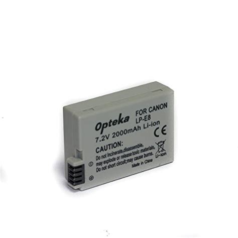 Opteka Lp E8 1750mah Ultra High Capacity Li Ion Battery Pack For Canon Rebel T2i T3i T4i T5i