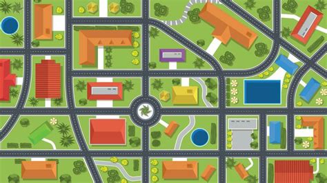 Cartoon City Map Vector Art, Icons, and Graphics for Free Download