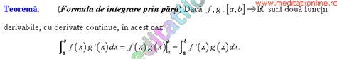 Formule Matematica Integrale Definite Metode De Calcul Integrarea Prin