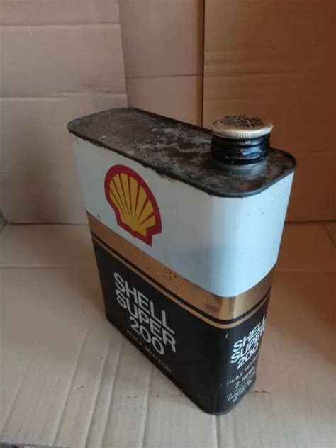 Ancien Bidon Huile Vide Shell Super Moteur Auto Eur Picclick Fr