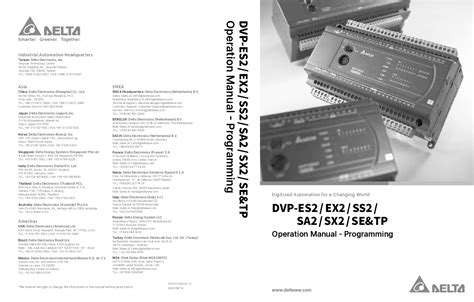 Delta Dvp Da E Es Ex Series Analog Input Output Module Instruction