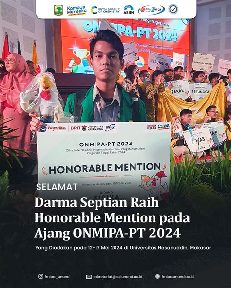 Mahasiswa Fmipa Unand Raih Penghargaan Di Ajang Onmipa Pt Tingkat