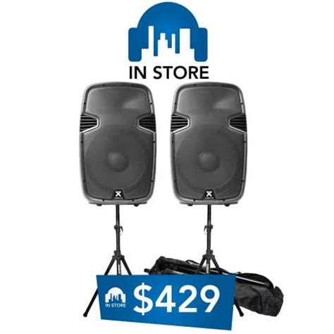 Vonyx SPJ 1500A Pair SS Kit 15 Inch 800W Speakers W SS Kit