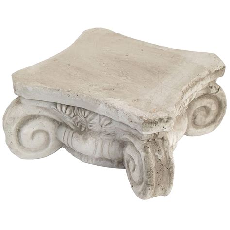 8x8in White Clay Pedestal At Home Pedestal Display Pedestal