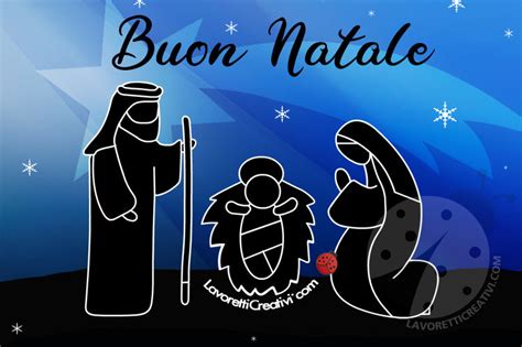 Auguri di Buon Natale con natività - Lavoretti Creativi