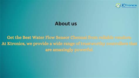 Water Flow Sensor Chennai Ktronics Youtube