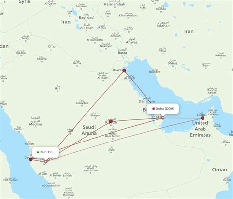 All Flight Routes From Taif To Doha Tif To Doh Flight Routes