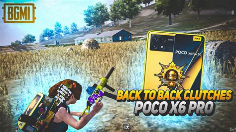 Back To Back Clutches🔥🥵 Poco X6 Pro💛smooth 90 Fps3 Finger Bgmi