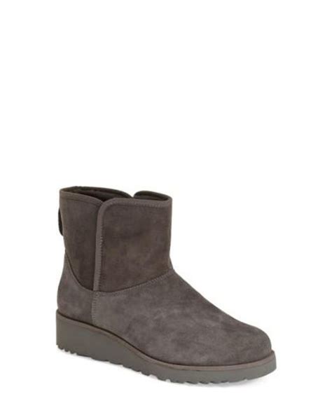 Ugg Kristin Slim Classic Water Resistant Mini Boots In Grey Lyst